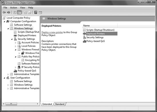 Vista Group Policy Object Editor