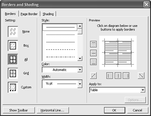 Adding Table Borders And Shading Chapter 12 Structuring And Organizing Information With 9590