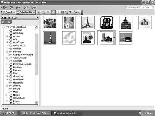 Working With Microsoft Clip Organizer Chapter 13 Getting Images Into Your Documents Part Iii The Visual Word Making Documents Look Great Microsoft Office Word 03 Microsoft Products Etutorials Org