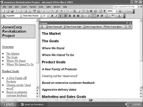 how to make your table of contents clickable in word
