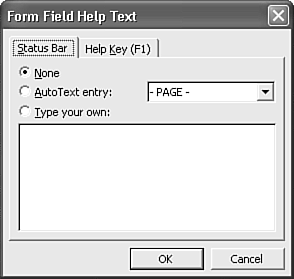 working with form fields in word 2003