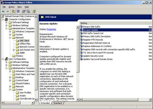 jak edytować politykę grupy na forum Windows 2003