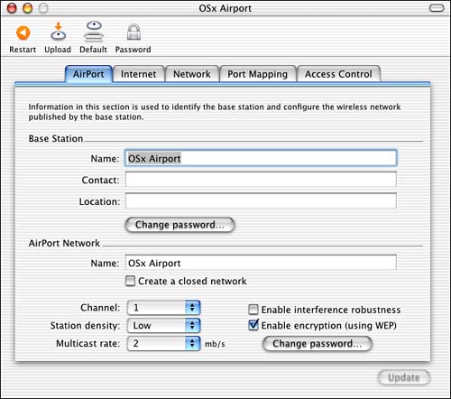 configure airport base station